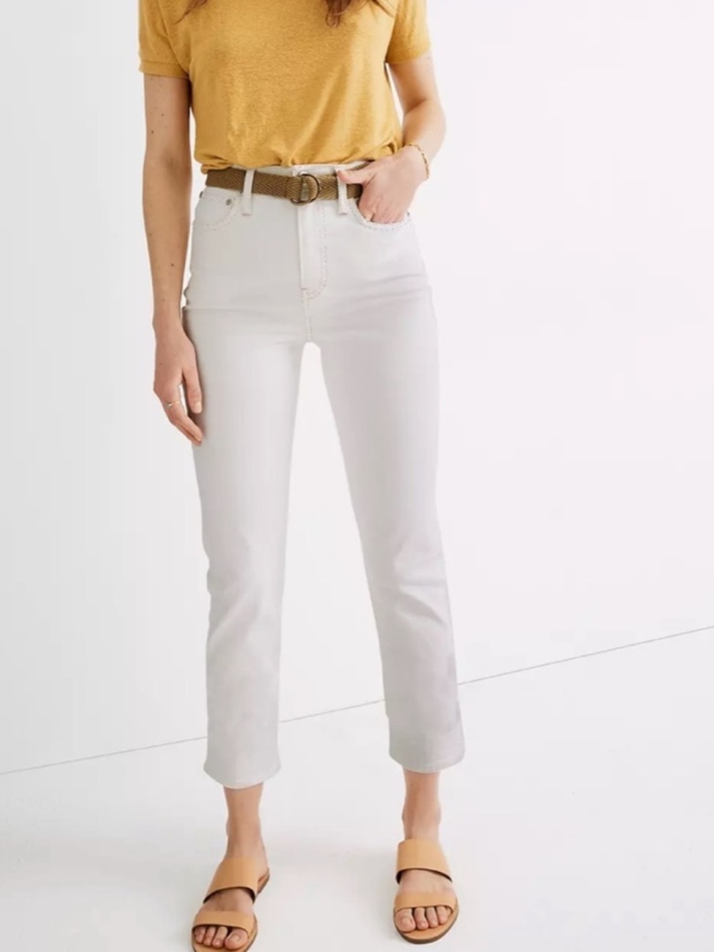 Madewell Classic Straight Jeans in Tile White Women's Size 30 in EUC!